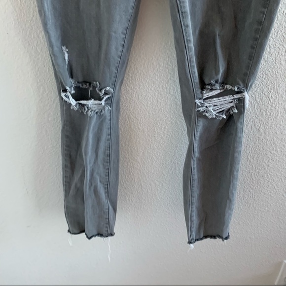 PacSun Ankle Jegging Gray Distressed Raw Hem 28 - Picture 7 of 11